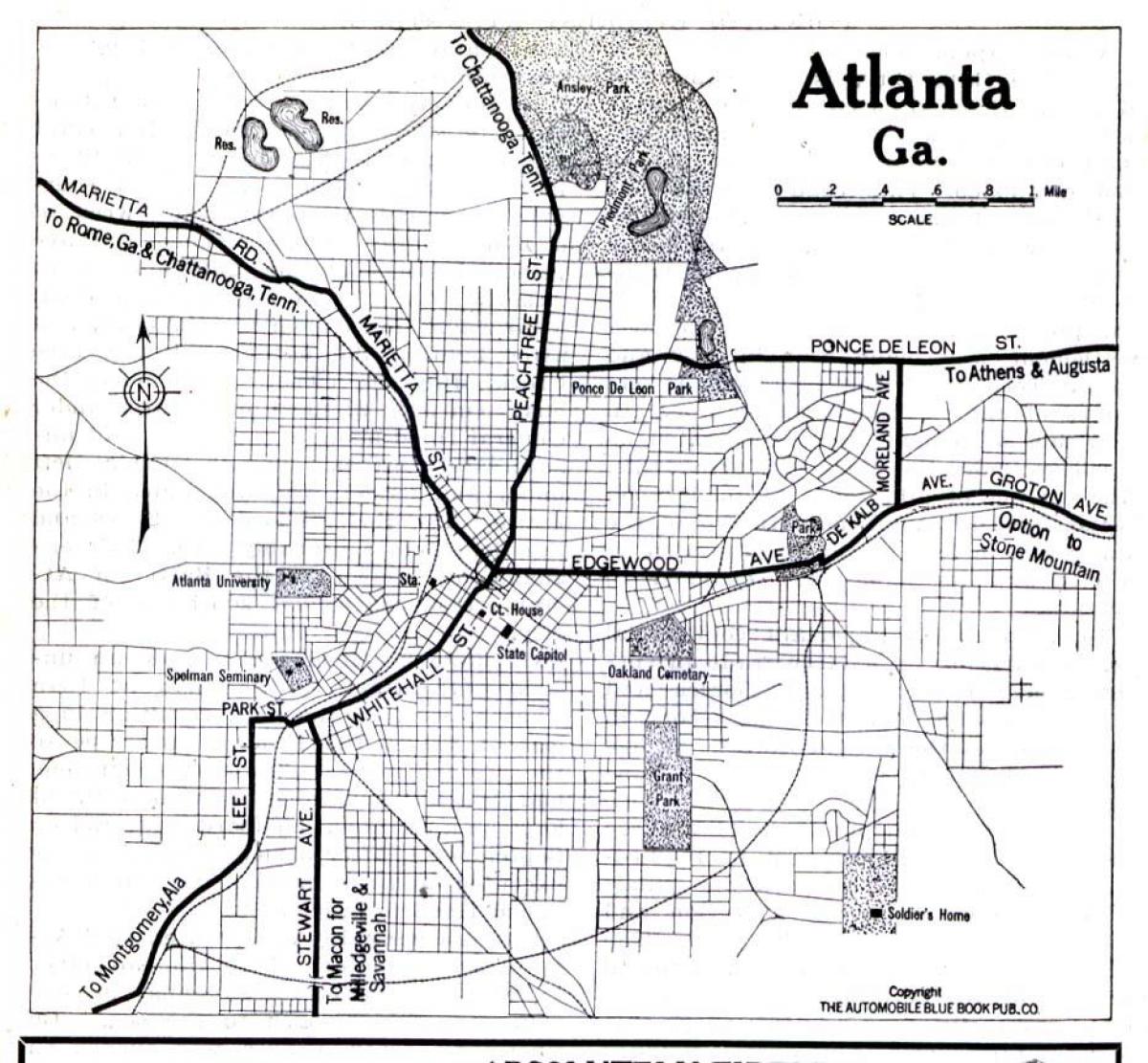 карта на Атланта Грузија
