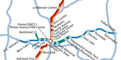Мапа на метро-Атланта