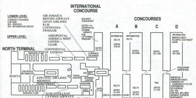 Атланта аеродром меѓународниот терминал мапа