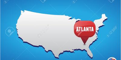 Атланта во САД мапа