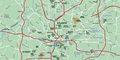 Поголема Атланта област на мапата