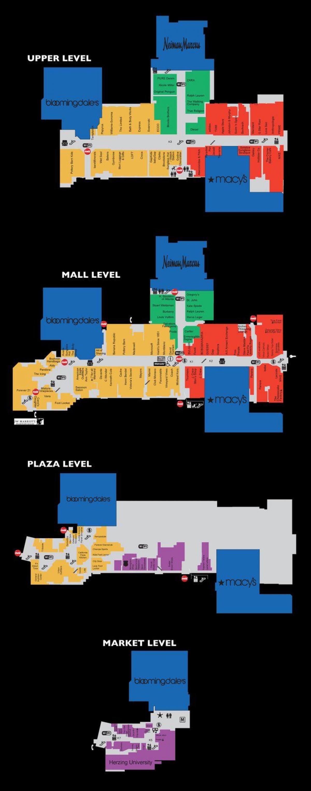 Lenox плоштад во трговскиот центар мапа