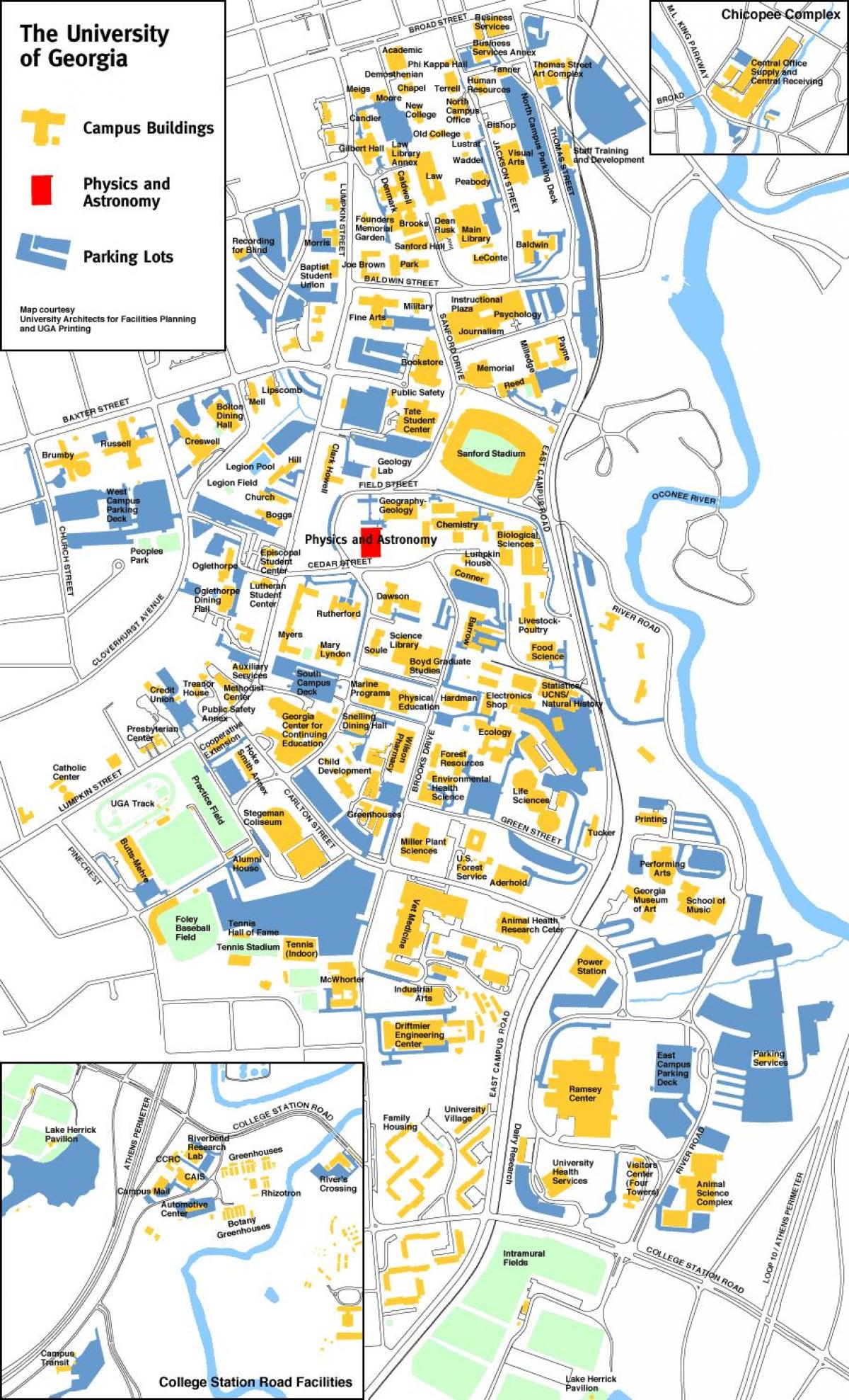 Универзитет на Џорџија мапа