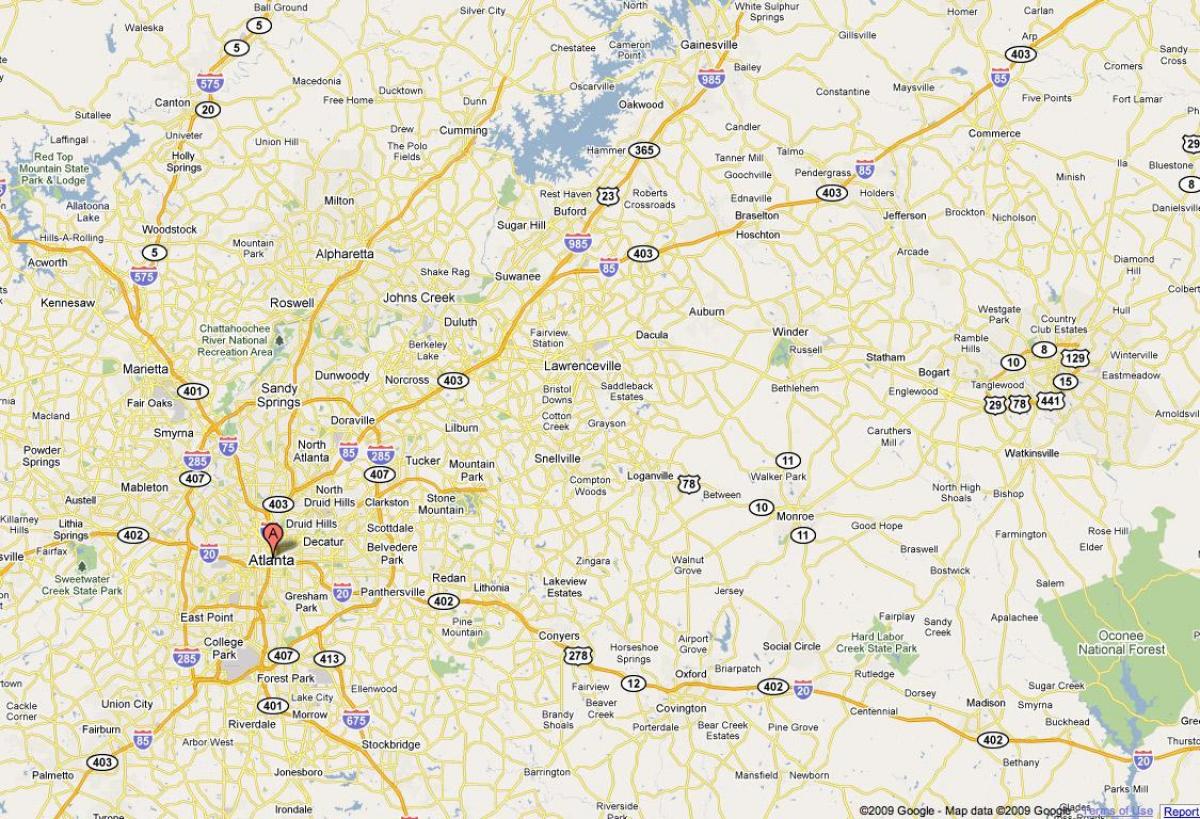 карта на Атланта ga