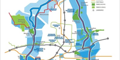 Beltline Атланта мапа